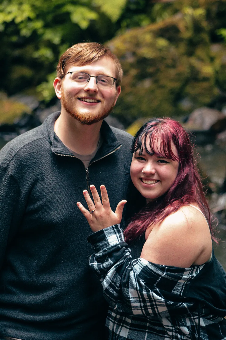 Matthew and Christine smiling together