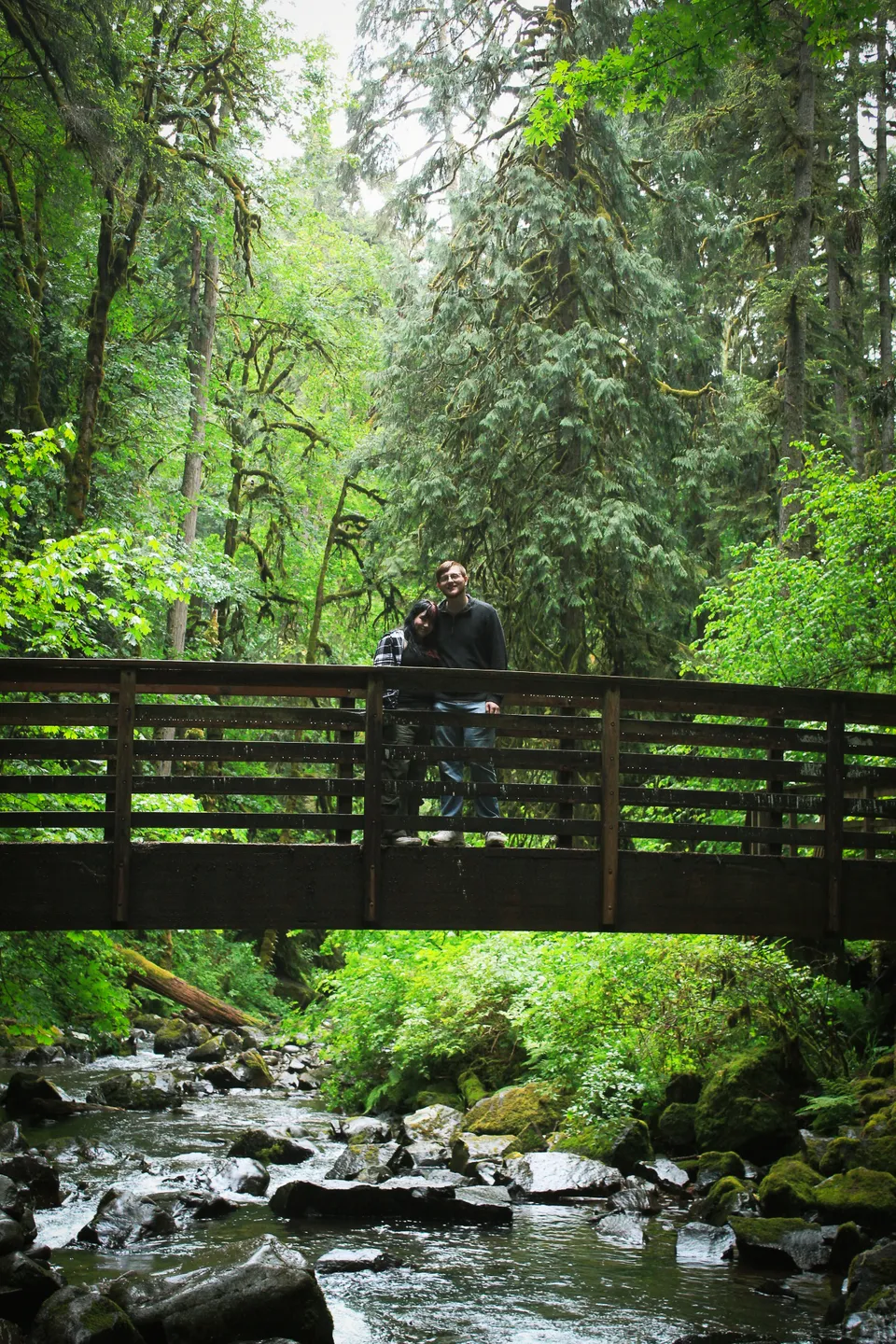 Matthew and Christine together among the trees
